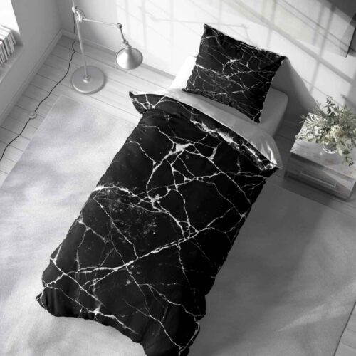 4 Piece Bed Sheet Set Polycotton in Black