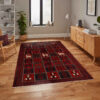 Hand-Knotted Persian Chaharmahal & Bakhtiari Tribal Panel Rug - Red Wool
