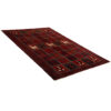 Hand-Knotted Persian Chaharmahal & Bakhtiari Tribal Panel Rug - Red Wool