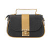 Bauletto Leather Handbag with Single Handle & Long Strap