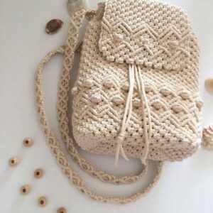 Boho Macramé Backpack Handmade for Women Model Gandom