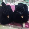 Boho Macrame Backpack Handmade for Women in Black