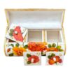Handcrafted Bone Jewelry Box with Persian-Inspired White Design