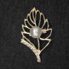 Brooch Pin Metal with Leaf Design