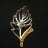 Brooch Pin Metal with Leaf Design