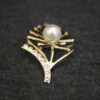Brooch Pin Metal with Leaf Design