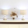 Classic Urn-Shaped Ceramic Table Lamp – Cream Drum Shade Light