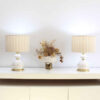 Classic Urn-Shaped Ceramic Table Lamp – Cream Drum Shade Light