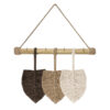 Decorative & Handcrafted Macrame Wall Key Holder with Leaf Design