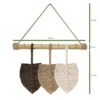 Decorative & Handcrafted Macrame Wall Key Holder with Leaf Design