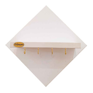 Decorative Wall Key Holder with Shelf & 4 Hooks