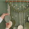 Decorative Macrame Wall Hanging Tapestry Art Model Green Life