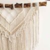 Decorative Macrame Wall Hanging Tapestry Art with Geometric Design