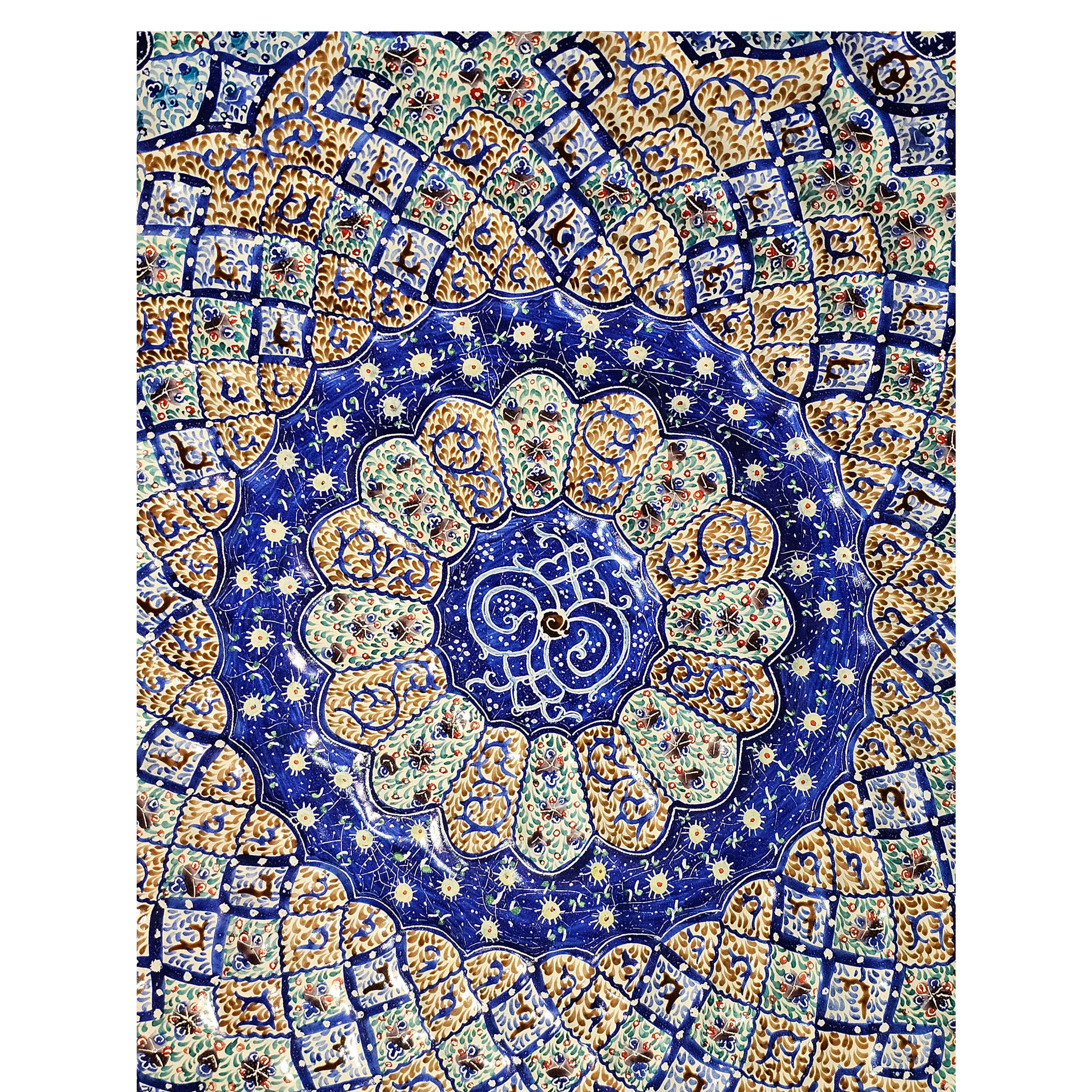 Decorative Minakari On Copper Plate Enamelwork Hand-Painted Wall Decor
