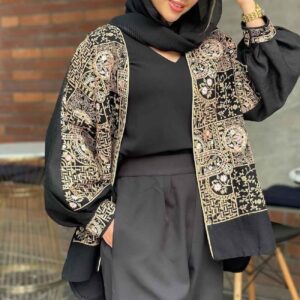 Elegant Persian embroidered Manto Chic for Every Occasion