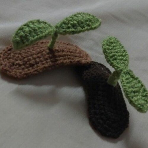 Cute Hand-Embroidered Seedling Snap Hair Clips – Fabric Hair Accessories for Girls, Set of 2