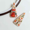 Embroidered Snap Hair Clip Set with Fox Design Handwoven