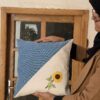 Embroidered Cushion Cover - Afsaneh Suzani Design