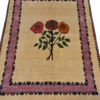 Hand-Knotted Persian Tribal Rug (All-over Floral / Gul Farang) - Light Brown Wool