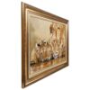 Hand-Knotted Persian Pictorial Rug from Tabriz Lion Family Drinking Water