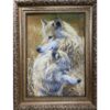 Hand-Knotted Persian Pictorial Rug from Tabriz Wolves