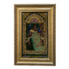Hand-Knotted Persian Silk Pictorial Rug from Qom Peacock