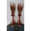 Set of Two Handcrafted Decorative Persian Copper Vases, Featuring a Hammered Finish in the Ladarius Model