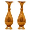 Set of Two Handcrafted Decorative Persian Copper Vases, Featuring a Hammered Finish in the Ladarius Model