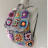 Handmade Crochet Casual Backpack with Granny Square Design
