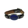 Islamic Bracelet in Leather & Agate Adorned with Mashallah