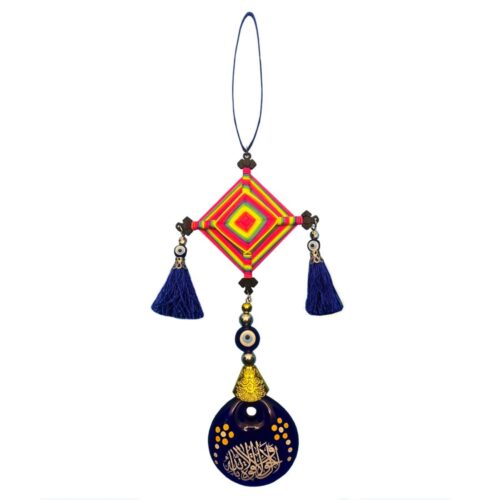 Islamic Car Rearview Mirror Ornament with Evil Eye and Tassel