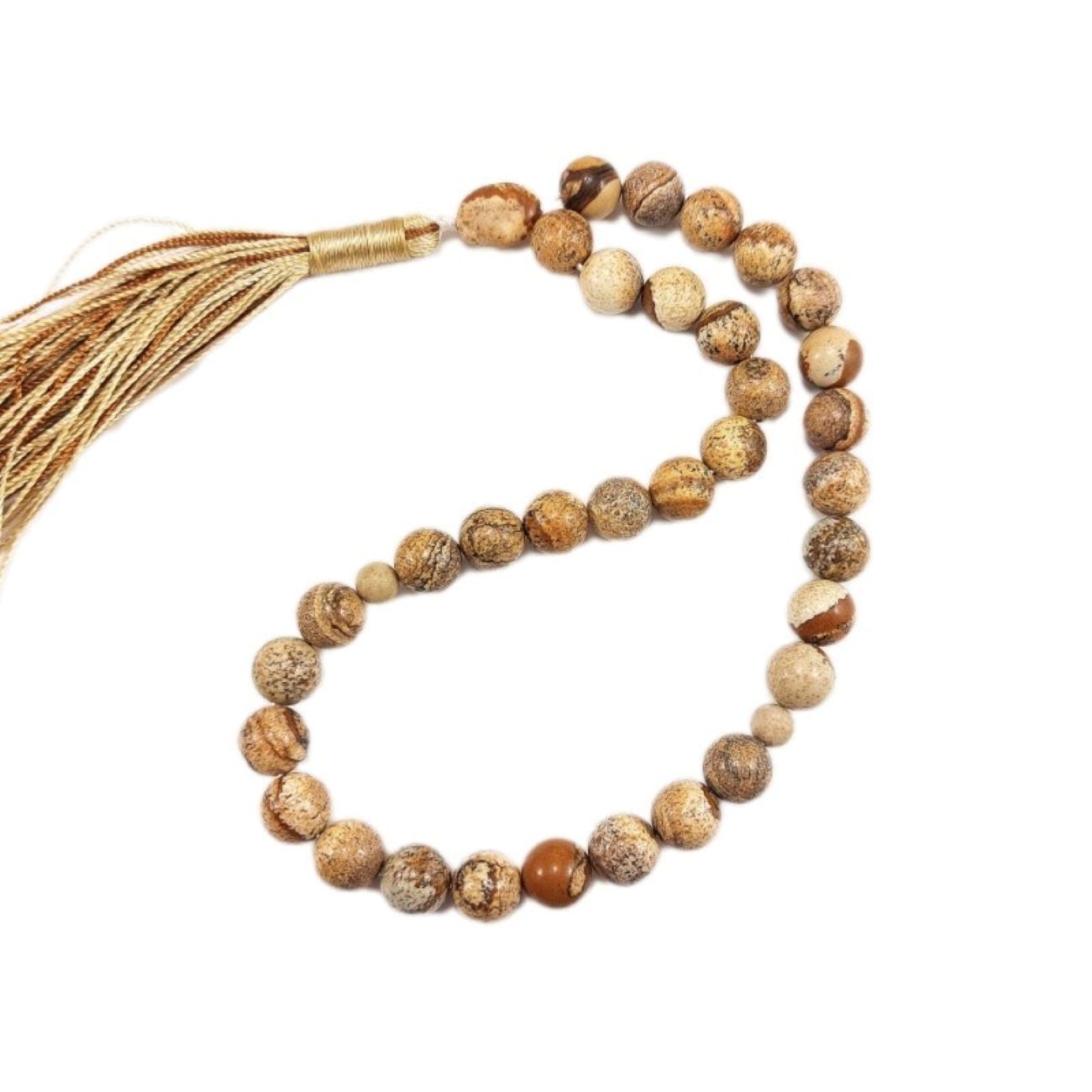 Islamic Jasper Rosary Crafted with 33 Prayer Beads Tasbih Misbaha