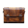 Luxurious Handcrafted Leather Shoulder Bag - Dark Brown
