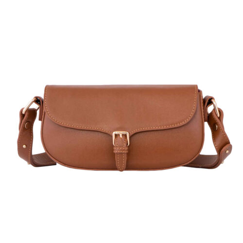 Luxurious Handcrafted Leather Shoulder Bag - Light Brown