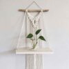 Macrame Wall Hanging Handcrafted Tapestry Art Bohemian with Shelf
