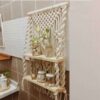 Macrame Wall Hanging Handcrafted Tapestry Art Bohemian with Shelf