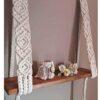 Macrame Wall Hanging Handcrafted Tapestry Art Bohemian with Shelf