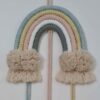 Macrame Wall Hanging Tapestry Art with Rainbow Design