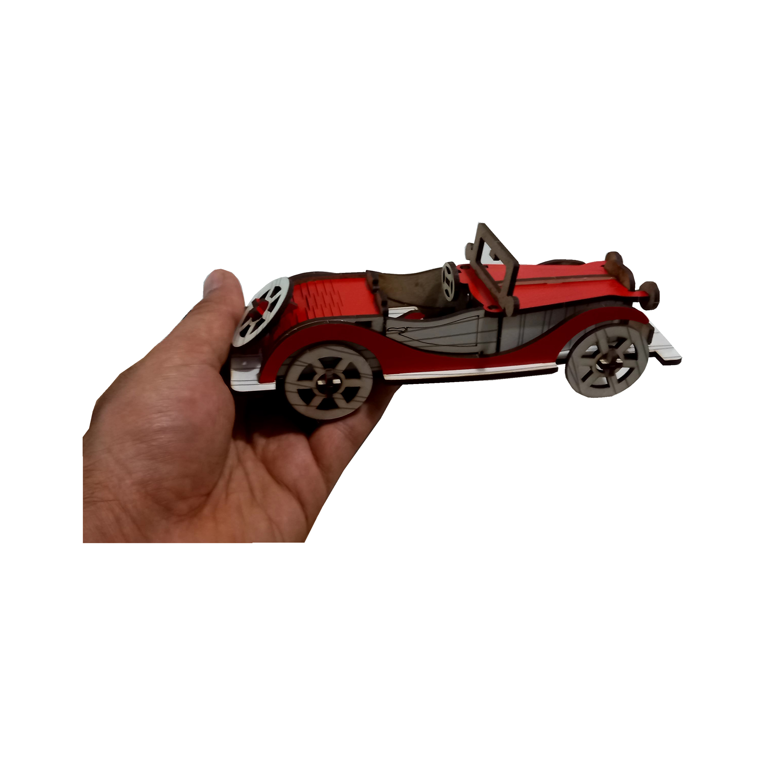 Maquette Model Kit: Wooden Classical Car Model Croc 2 Pcs