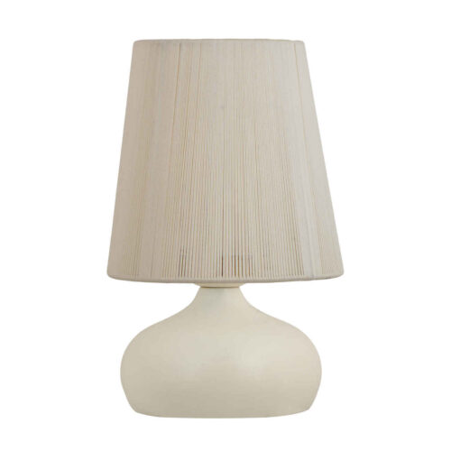 Minimalist Urn-Shaped Metal Table Lamp – Milky Fabric Shade Light