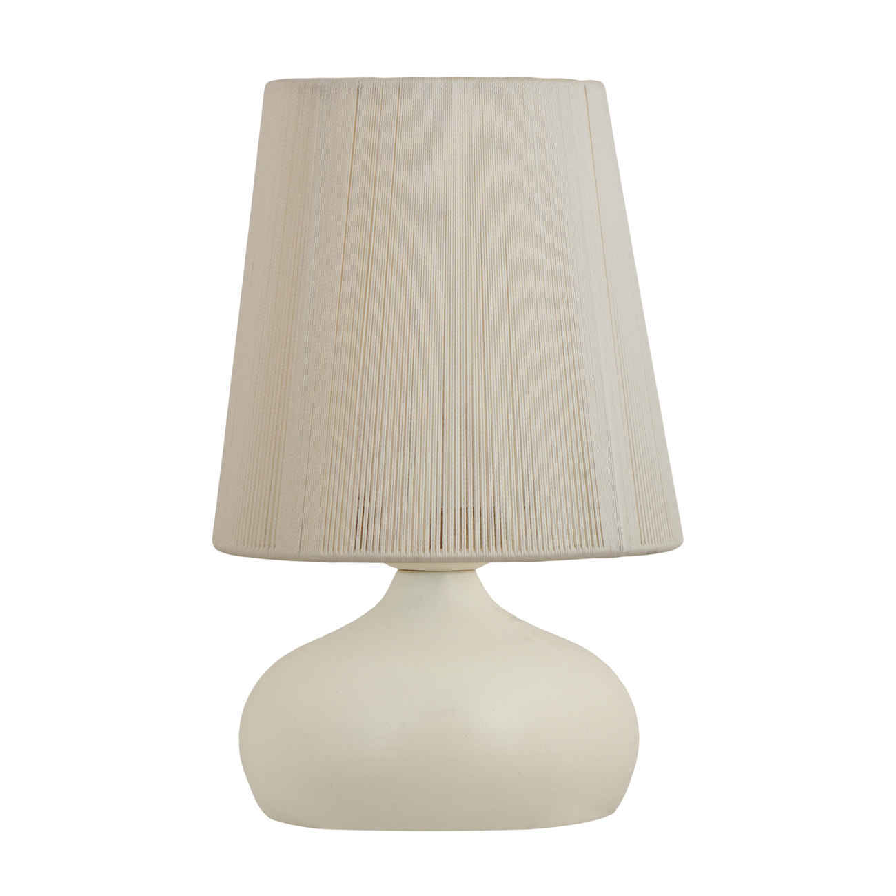 Minimalist Urn-Shaped Metal Table Lamp – Milky Fabric Shade Light