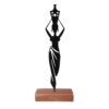 Minimalist Art Sculpture Metal African Woman Carrying Water