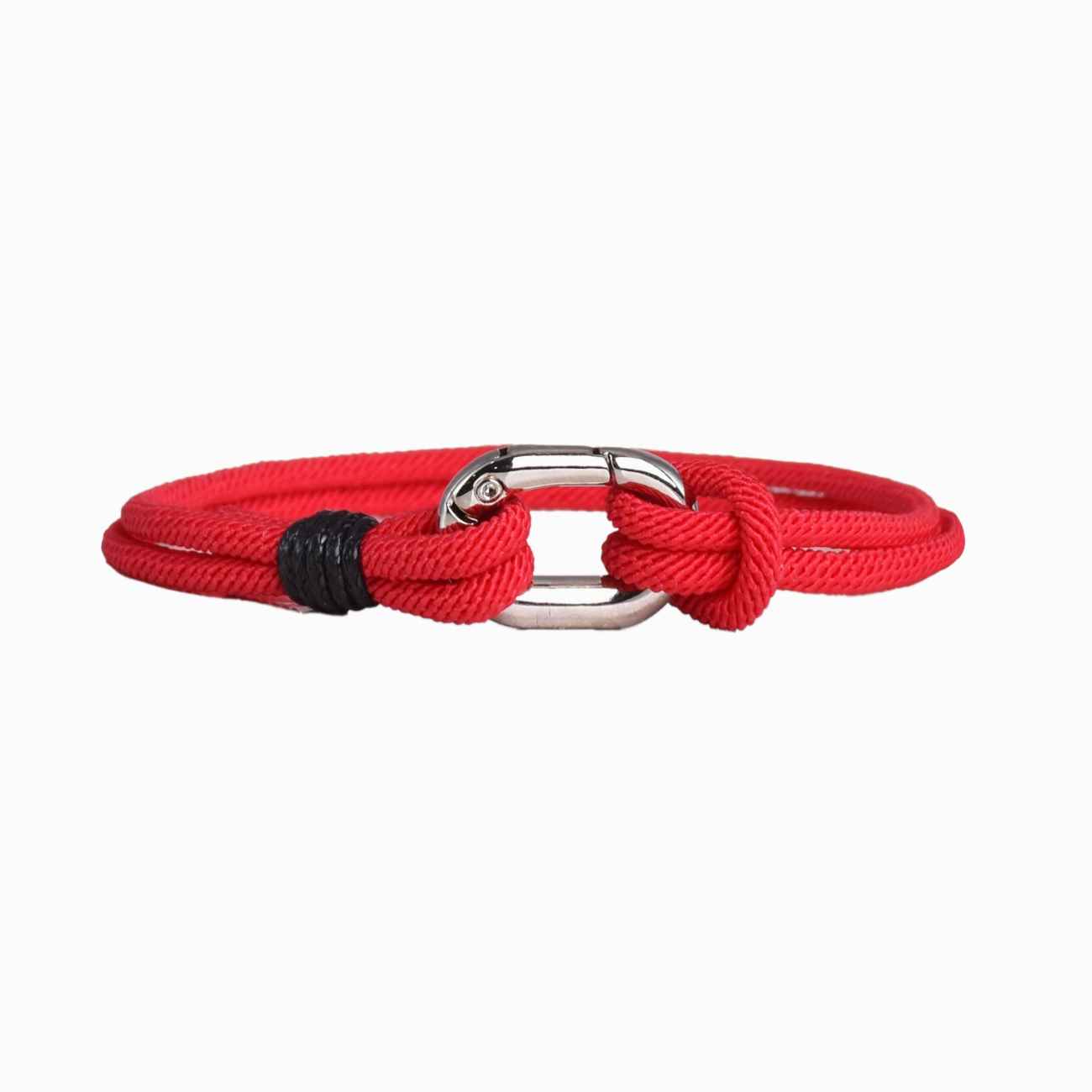 Minimalist Bracelet with Hook Design in Red