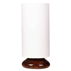 Minimalist Wooden Cylinder Table Lamp with White Shade