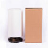 Minimalist Cylindrical Wooden Table Lamp – White Shade Accent Light