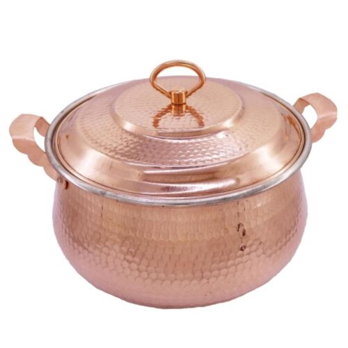Persian Copper Cooking Pot - Handcrafted Hammered Design, Mahyar