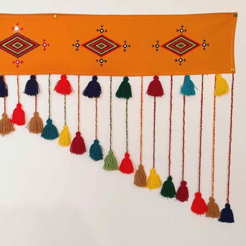 Persian Wool Tassel Wall Hanging Tapestry, Traditional Handwoven Wall Decor