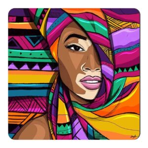 Persian Fridge Magnet with Indigenous Woman Design