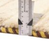 Genuine Handwoven Persian Kheshti Gabbeh Rug - Geometric Cream Wool
