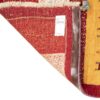 Original Handwoven Persian Striped Gabbeh Rug with Animal Motifs - Red Wool